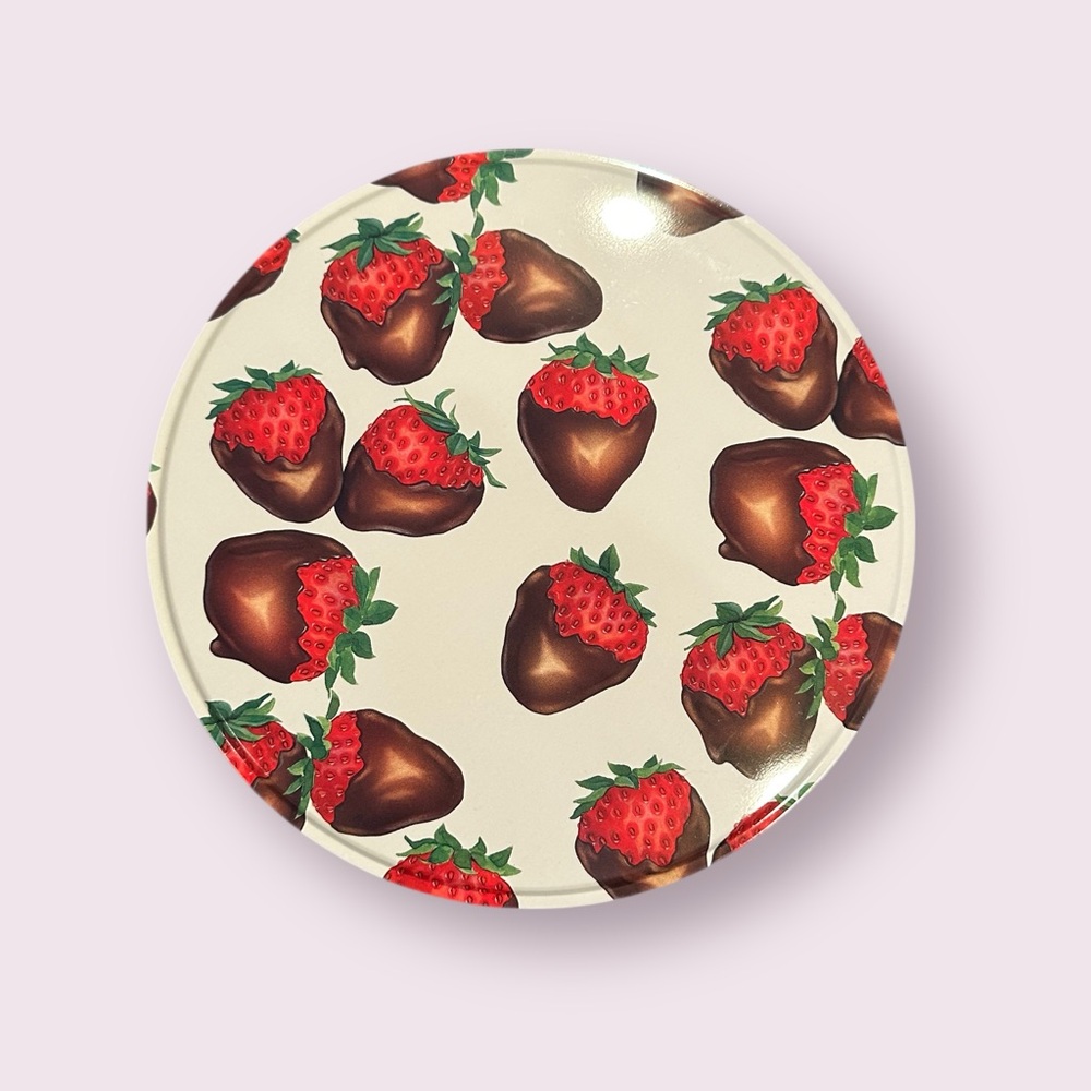 Department 56 Sweets Chocolate Covered Strawberry Round Nesting Tin Set - Picture 9 of 12
